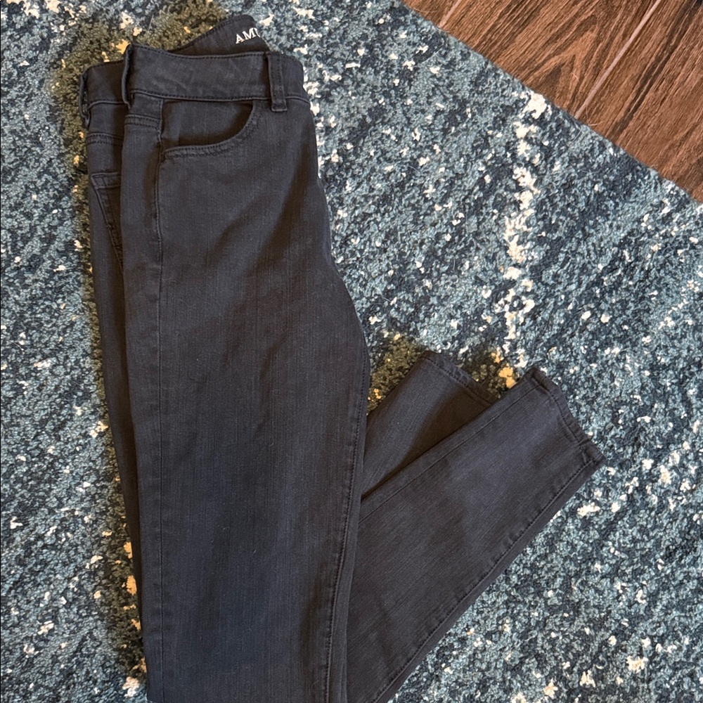 American Eagle Black Denim Rise Jeggings